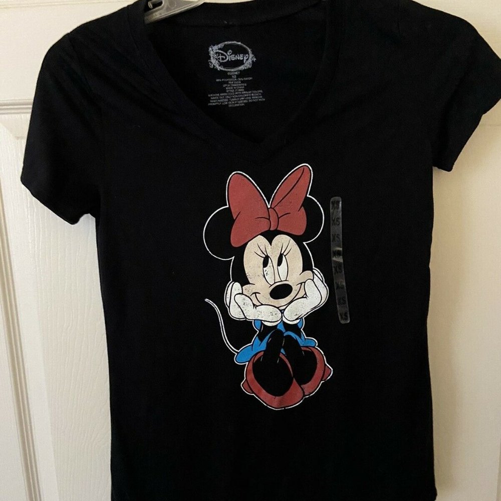 NWT Disney Minnie Mouse Face Big Smile T-Shirt Size XS